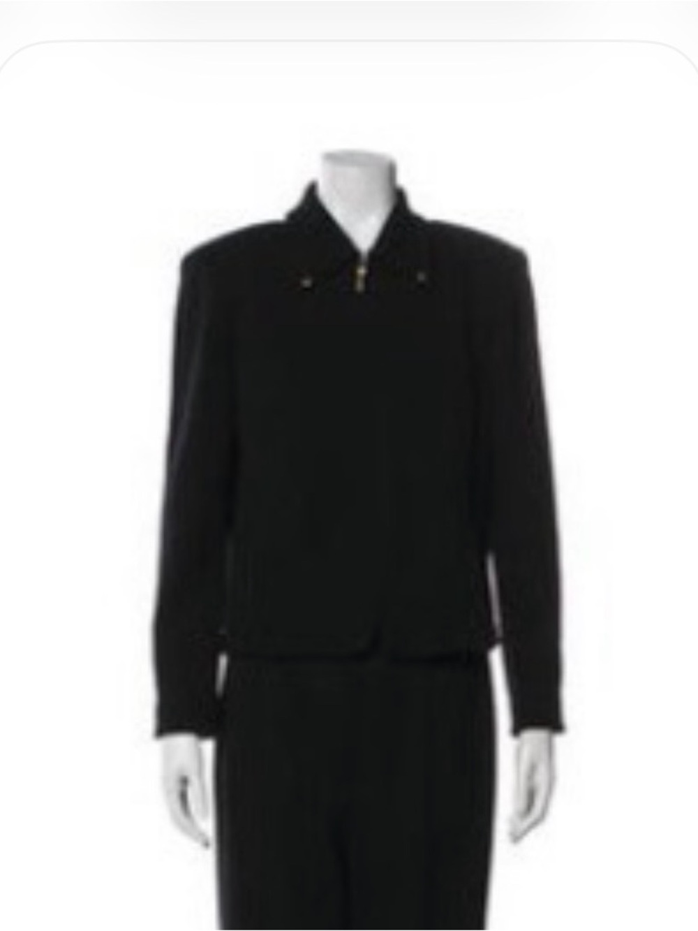 St. John Collection Black Zip-Front Women's Jacket